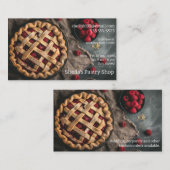 Himbeerkuchen mit Platz für Text Visitenkarte (Vorne/Hinten)