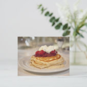 Himbeerkuchen Postkarte (Stehend Vorderseite)