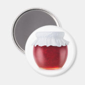 Himbeermarmelade Magnet (Vorderseite/Rückseite)