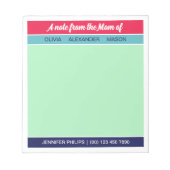 Himbeerminze ein Hinweis aus der Mama Notizblock (Vorderseite)