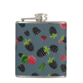 Himbeermuster 2 flachmann (Vorderseite)