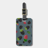 Himbeermuster 2 gepäckanhänger (Vorderseite vertikal)