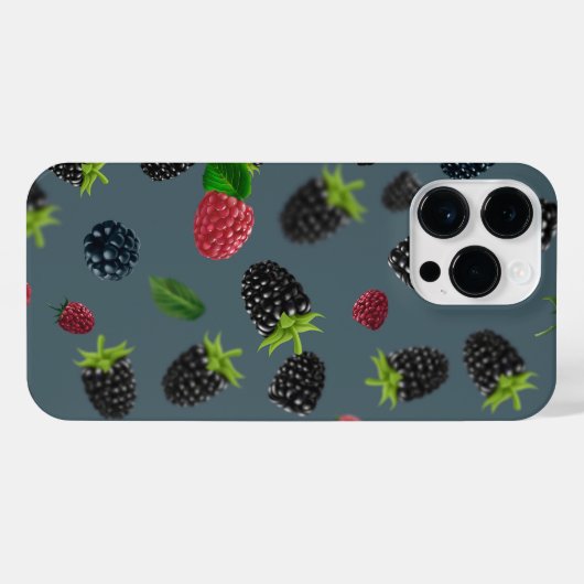 Himbeermuster 2 iPhone hülle (Rückseite (Horizontal))