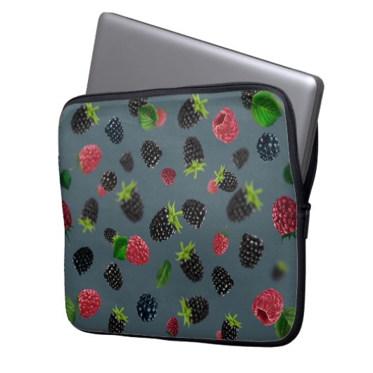 Himbeermuster 2 laptopschutzhülle (Vorderseite Links)