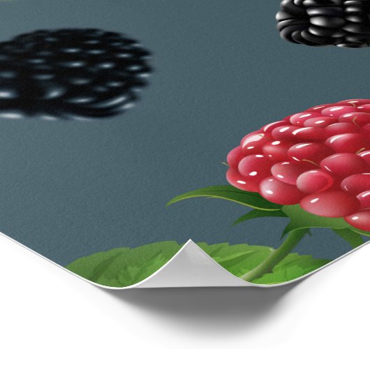 Himbeermuster 2 poster (Ecke)