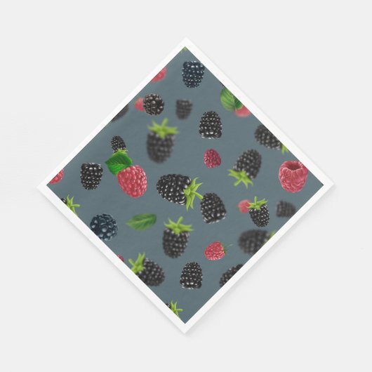 Himbeermuster 2 serviette (Ecke)