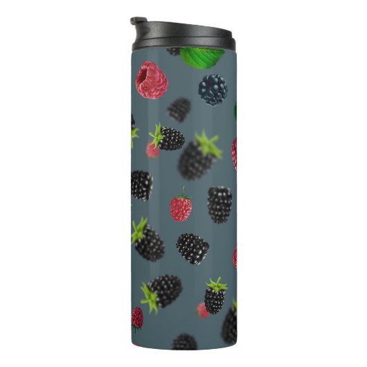 Himbeermuster 2 thermosbecher (Nach rechts gedreht)