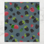 Himbeermuster 2 weinetikett (Einzelnes Label)