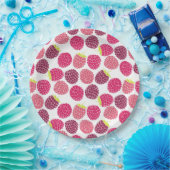 Himbeermuster für Sommerspass im Party Pappteller (Party)