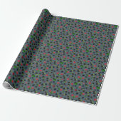 Himbeermuster Geschenkpapier (Ungerollt)