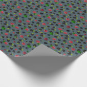 Himbeermuster Geschenkpapier (Ecke)
