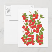 Himbeerobst Postkarte (Vorne/Hinten)