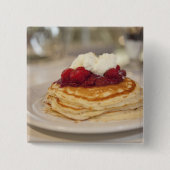 Himbeerpfannkuchen Button (Vorderseite)