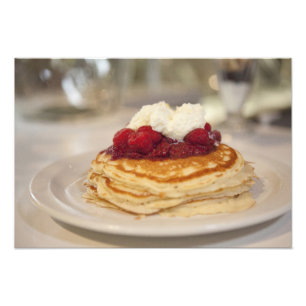 Himbeerpfannkuchen Fotodruck