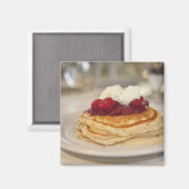 Himbeerpfannkuchen Magnet (Vorderseite/Rückseite)
