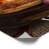 Himbeerpfannkuchen mit Ahornsirup Poster (Ecke)