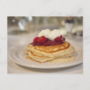 Himbeerpfannkuchen Postkarte