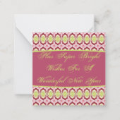 Himbeerpflaume und Limon Mitteilungskarte (Rückseite)