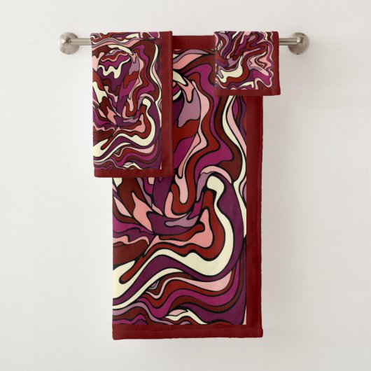 Himbeerrippel Badhandtuch Set (Insitu)