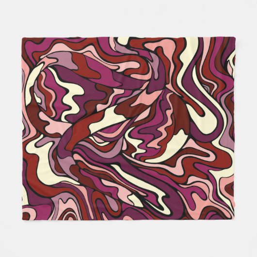 Himbeerrippel Fleecedecke (Vorderseite (Horizontal))