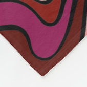 Himbeerrippel Fleecedecke (Ecke)