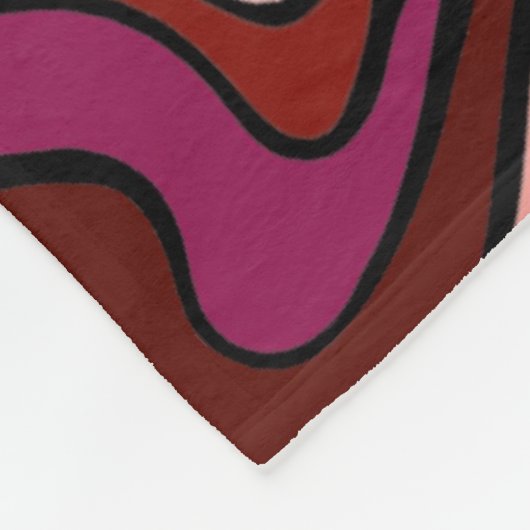 Himbeerrippel Fleecedecke (Ecke)