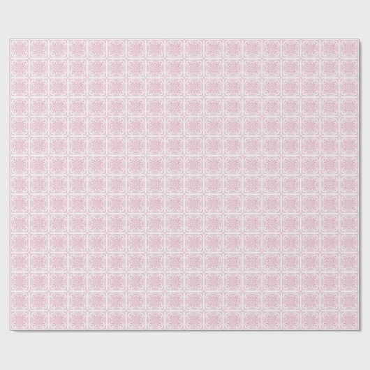 Himbeerrosa Crochet Chart Wrapping Paper Geschenkpapier (Flach)