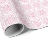 Himbeerrosa Crochet Chart Wrapping Paper Geschenkpapier (Rolleneckpunkt)