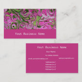 Himbeerrosa, grüne, schwarze Visitenkarte (Vorne/Hinten)