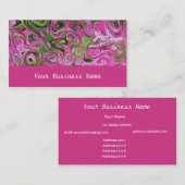 Himbeerrosa, grüne, schwarze Visitenkarte (Vorne/Hinten)