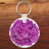 Himbeerrosa Hydrangeas Rosa Magenta Blume Schlüsselanhänger (Vorderseite)