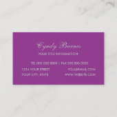 Himbeerrosa Shimmer wirbeln Visitenkarte (Rückseite)