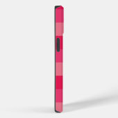 Himbeerrosa Streifen, benutzerdefinierte Monogramm Case-Mate iPhone Hülle (Rückseite / Rechts)