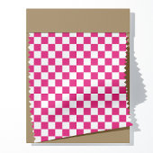 Himbeerrosa und weißes kariertes Muster Stoff