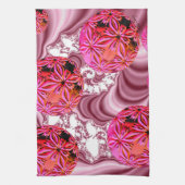 Himbeerrosa Vision, abstrakte Schnee-Flocken Handtuch (Vertikal)