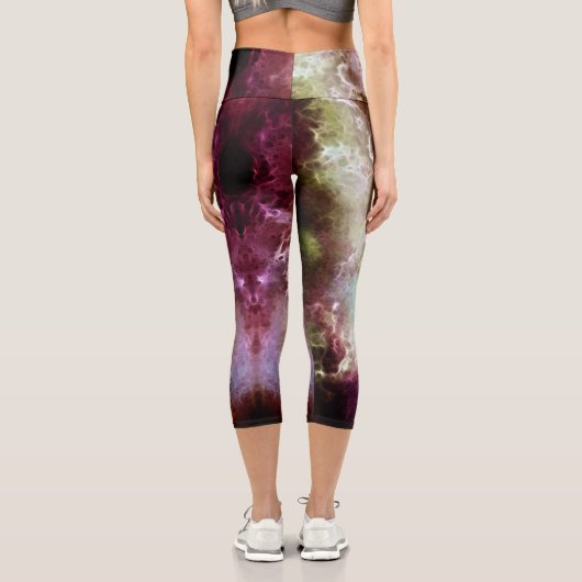 Himbeerry Fraktal Stormy Clouds Capri Leggings (Rückseite)