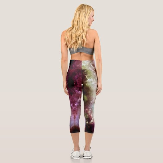 Himbeerry Fraktal Stormy Clouds Capri Leggings (Rückseite)