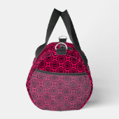 Himbeerschwarze Blume Nahtloses Muster Duffle Bag (Rechts)