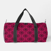 Himbeerschwarze Blume Nahtloses Muster Duffle Bag (Rückseite)