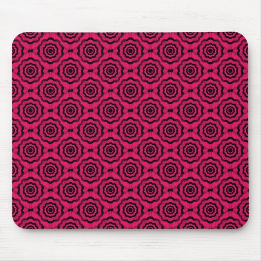 Himbeerschwarze Blume Nahtloses Muster Mousepad (Vorne)