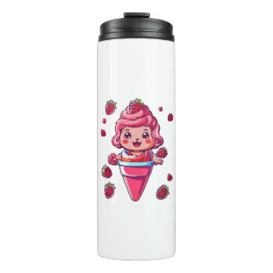 Himbeersorbet Kawaii Thermosbecher