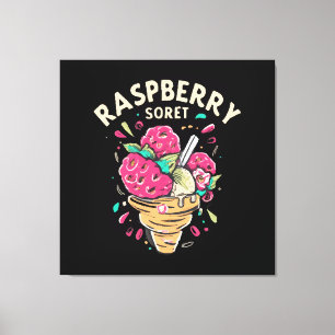 Himbeersorbet Leinwanddruck
