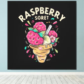 Himbeersorbet Leinwanddruck (Insitu (Holzboden))