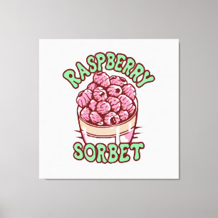 Himbeersorbet  leinwanddruck