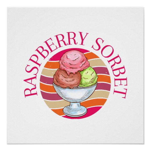 Himbeersorbet Poster (Vorderseite)