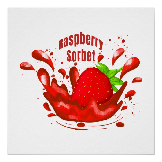 Himbeersorbet Poster (Vorderseite)