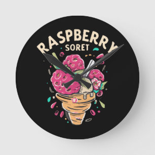 Himbeersorbet Runde Wanduhr