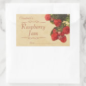 Himbeerstau oder -c$einmachen rechteckiger aufkleber (Tasche)