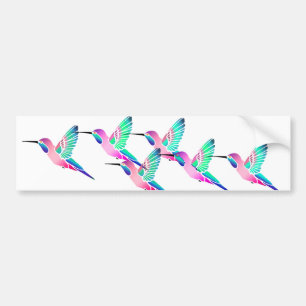 Himbeertadellose Sorbet-Kolibris Autoaufkleber