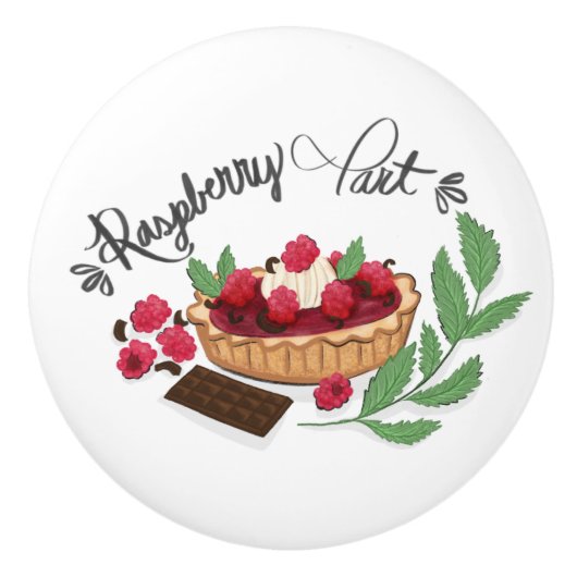 Himbeertorte keramikknauf (Vorderseite)